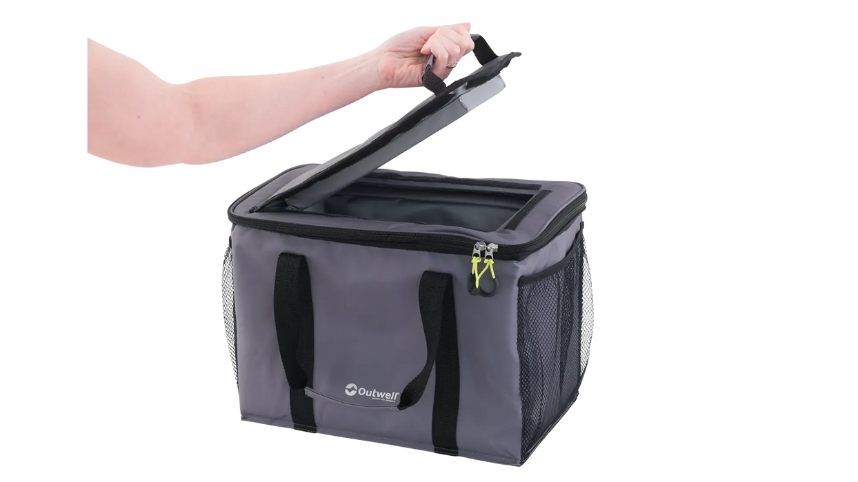 Outwell Eagle Van Cooler 15 Litre Camping Cool Bag - product image, showing lid being opened