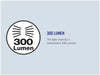 Outwell Epsilon USB Camping Light Bulb Set - product lumen measurement infographic