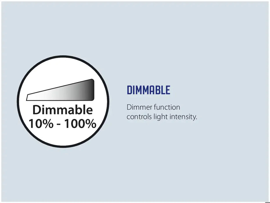 Outwell Epsilon USB Camping Light Bulb Set - product dimmer function infographic