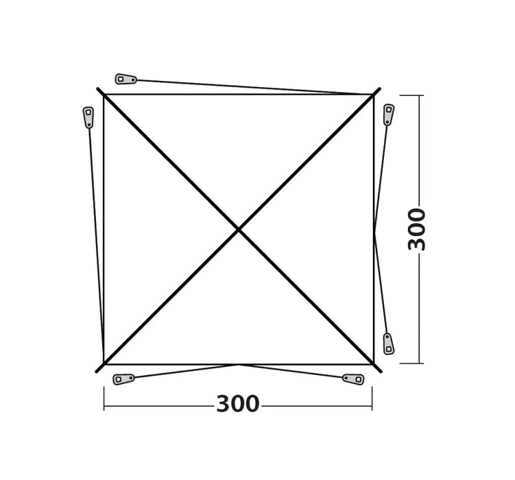 Outwell Fastlane 300 Steel Frame Freestanding Camping Shelter