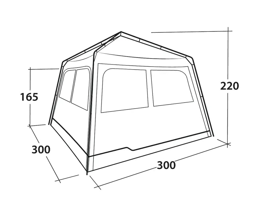 Outwell Fastlane 300 Steel Frame Freestanding Camping Shelter
