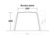 Outwell Fastlane 300 Waterproof Vehicle Awning Connector - product diagram with dimensions