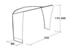 Outwell Fastlane 300 Waterproof Vehicle Awning Connector - product diagram with dimensions
