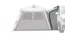 Outwell Fastlane 300 Waterproof Vehicle Awning Connector - product image, shown from side angle, showing connector attached between awning and vehicle