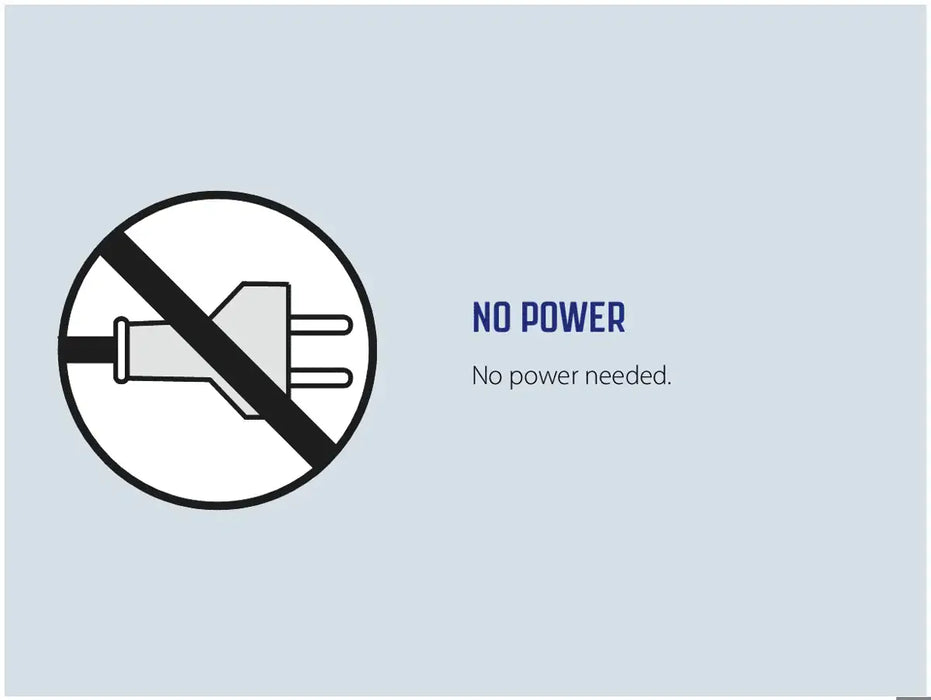 Outwell Fulmar 60 Litre Non Electric Coolbox - product 'no power needed' infographic