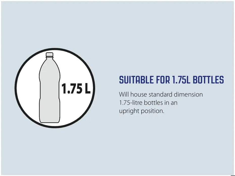 Outwell Fulmar 60 Litre Non Electric Coolbox - product 'suitable for 1.75 litre bottles' infographic
