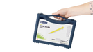 Outwell Guyline Peg Box - product image, showing outer box with person holding carry handle