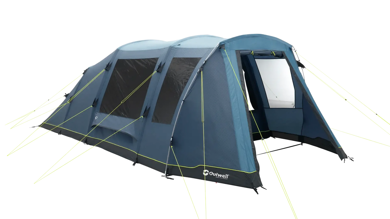 Outwell Hornet 5 Person Inflatable Family Tent - product image, shown from front-left view with front door open