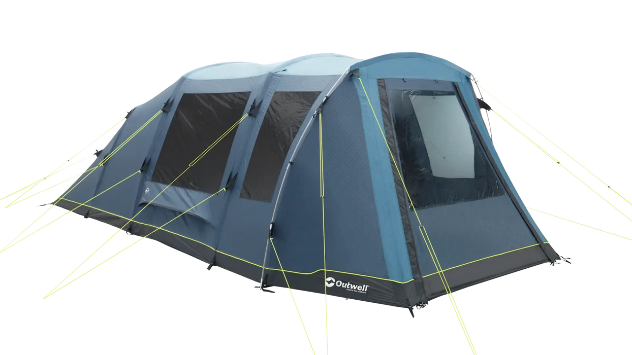Outwell Hornet 5 Person Inflatable Family Tent - product image, shown from front-left side view with door closed