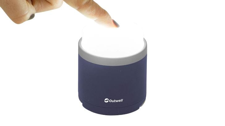 Outwell Jewel Pop-Up Lantern - product image, shown in use, turned on