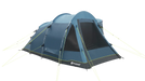 Outwell Nevada 4 Person Tunnel Family Tent - product image from front-left side view, with front door closed