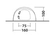 Outwell Nexion 2 - Instant Pitch 2-Person Pop-Up Tent - product diagram with dimensions