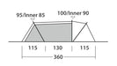 Outwell Nexion 2 - Instant Pitch 2-Person Pop-Up Tent - product diagram with dimensions