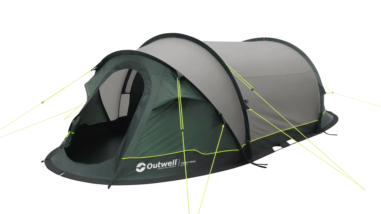 Outwell Nexion 2 - Instant Pitch 2-Person Pop-Up Tent - product image, shown from side view with front door open