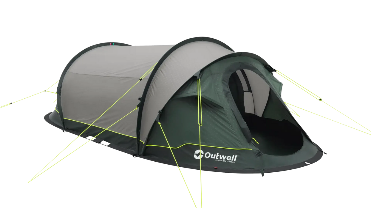 Outwell Nexion 2 - Instant Pitch 2-Person Pop-Up Tent - product image, shown from side view with front door open