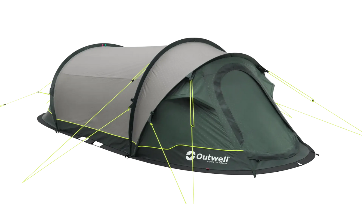 Outwell Nexion 2 - Instant Pitch 2-Person Pop-Up Tent - product image, shown from side view with front door closed