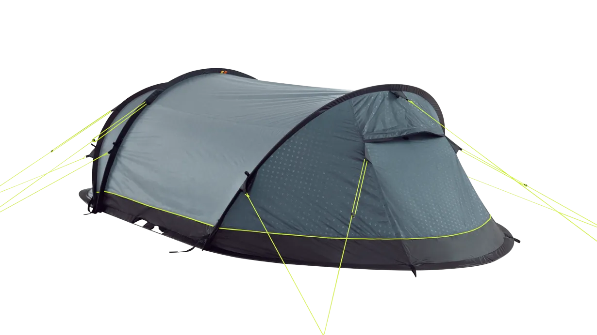 Outwell Nexion 3 - Instant Pitch 3-Person Pop-Up Tent - product image from rear side view