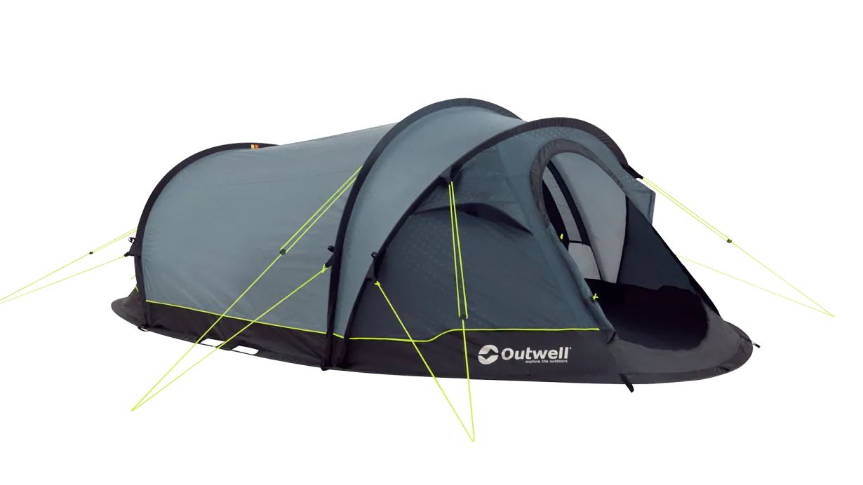 Outwell Nexion 3 - Instant Pitch 3-Person Pop-Up Tent - product image from side view with door open