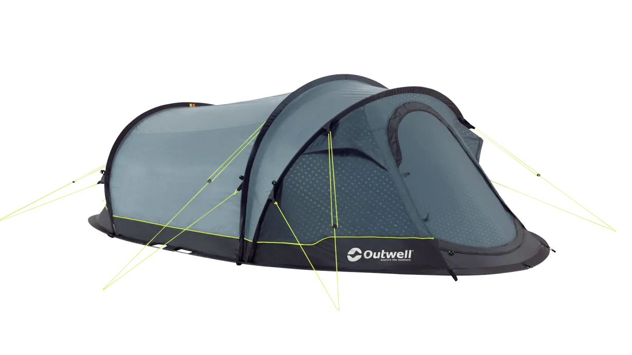 Outwell Nexion 3 - Instant Pitch 3-Person Pop-Up Tent - product image, from side view with door closed