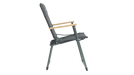 Outwell NomadNest Fold Flat Padded Camping Chair - Misty Grey - product image, showing side view of chair