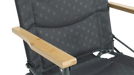 Outwell NomadNest Fold Flat Padded Camping Chair - Misty Grey - product image, showing close-up of arm rest