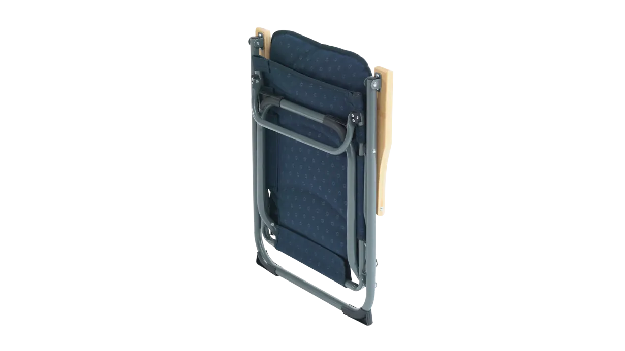Outwell NomadNest Fold Flat Padded Camping Chair - Navy Night - product image, showing view of fully collapsed chair
