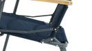 Outwell NomadNest Fold Flat Padded Camping Chair - Navy Night - product image, showing close-up of hinge at rear of chair