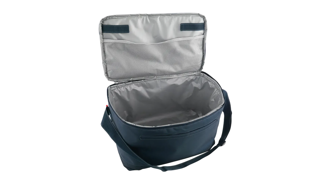 Outwell Petrel 20 Litre Camping Cool Bag - product image, showing opened coolbag with storage pocket visible inside