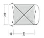 Outwell Pine Hills Drive Away Campervan Awning - product floorplan diagram with dimensions