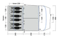 Outwell Sacramento 6 Air Inflatable 6 Person Tent - tent floorplan infographic