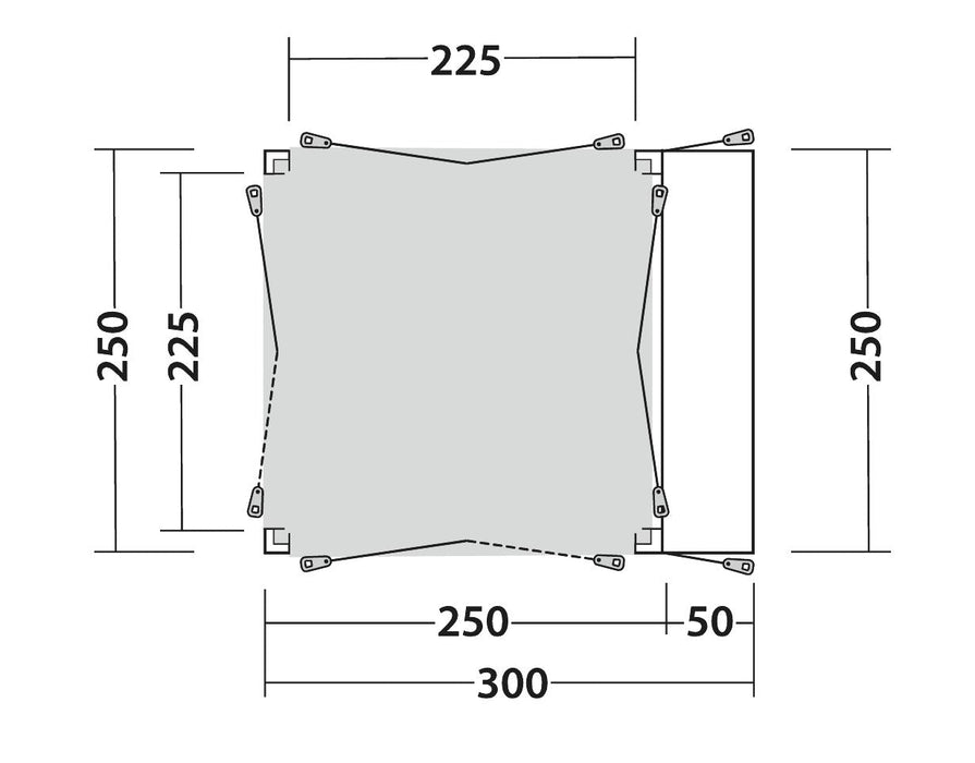 Outwell Shalecrest - Vehicle Drive Away Awning - layout image floorplan 
