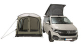 Outwell Shalecrest - Vehicle Drive Away Awning feature image with awning freestanding next to van