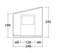 Outwell Sideroads Motorhome Annexe - product side view diagram with dimensions