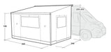 Outwell Sideroads Motorhome Annexe - product diagram with dimensions