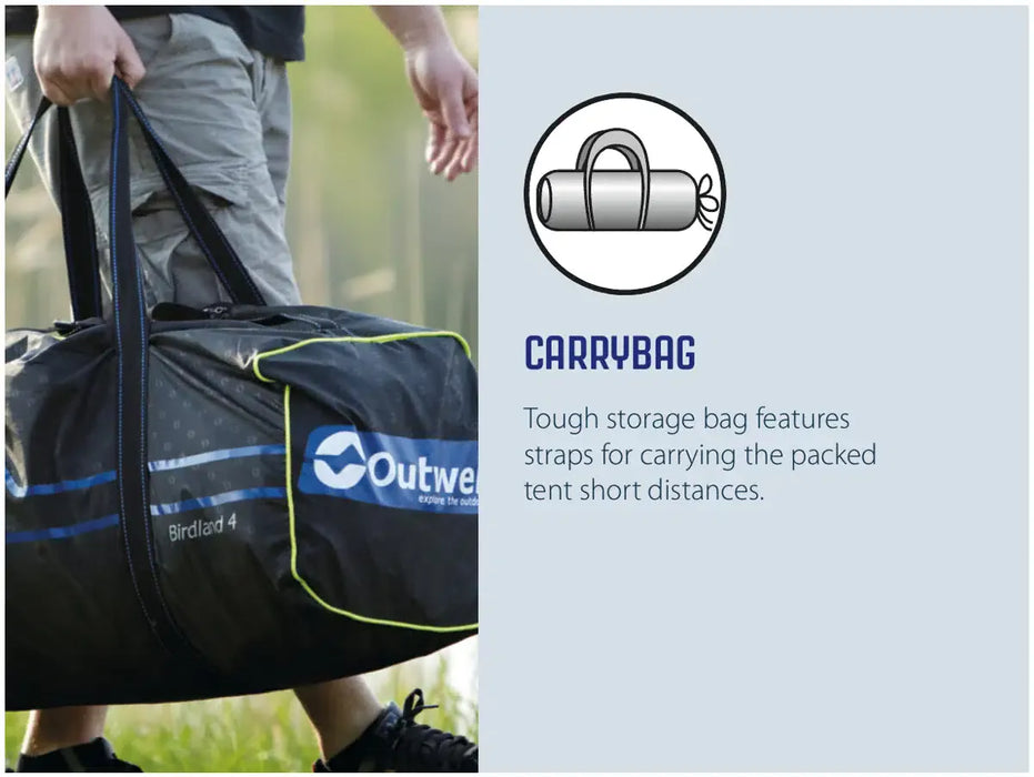 Outwell Sky 6 Person Tunnel Family Tent - carrybag infographic