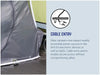 Outwell Sky 6 Person Tunnel Family Tent - cable entry infographic