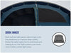 Outwell Sky 6 Person Tunnel Family Tent - dark inner infographic