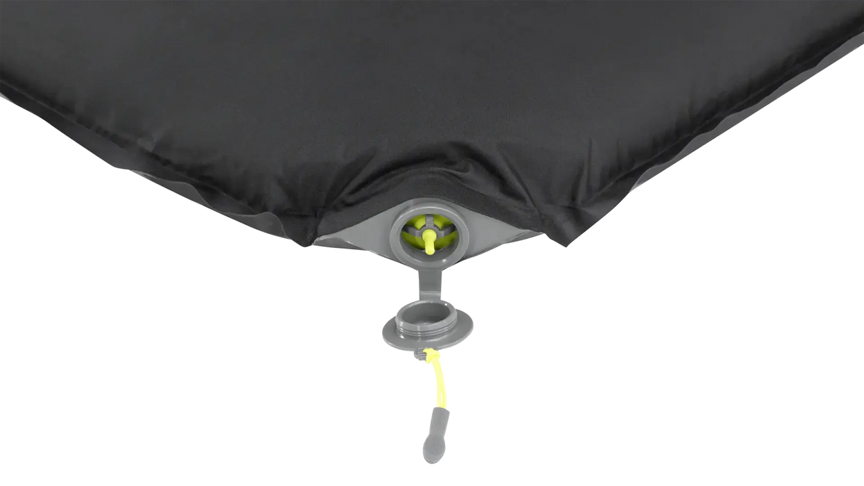 Outwell Sleepin Single 7.5 cm Self Inflating Camping Mat - product image, showing close-up of inflation valve with open cap