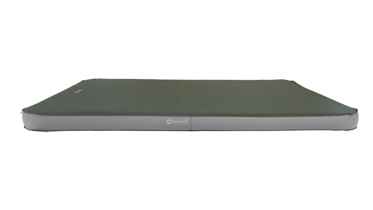 Outwell Sleepnest Double Deluxe Self Inflating Camping Mat - product image, showing full side view of mattress