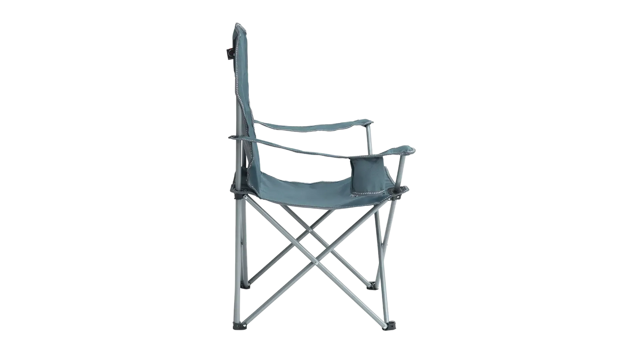 Outwell Spruce Folding Camping Chair - Fjord Blue - product image, shown from side view