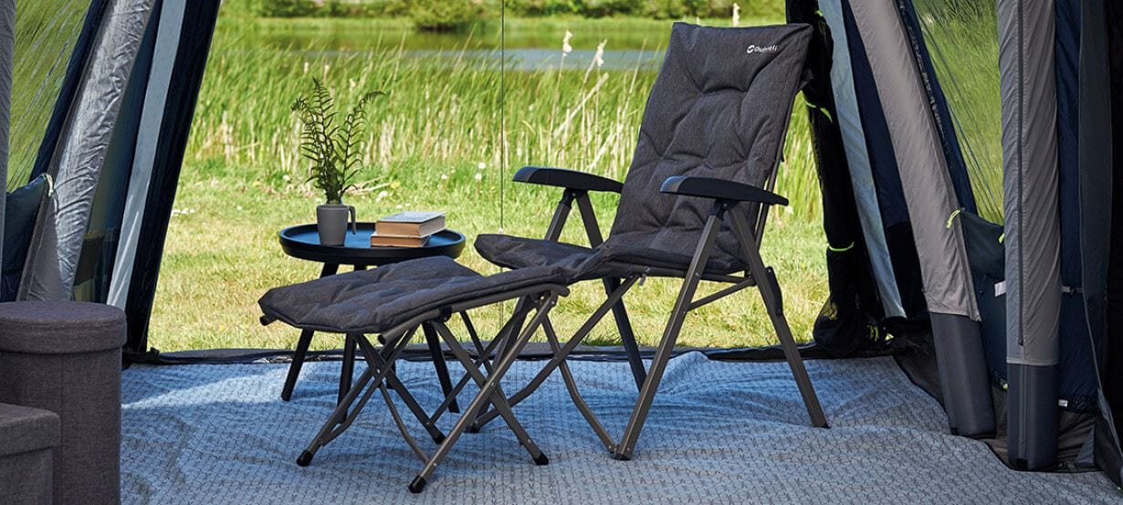 Outwell Trinity Lake Folding Footrest - lifestyle image