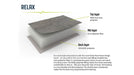 Outwell Trinity Lake Folding Footrest - product information diagram
