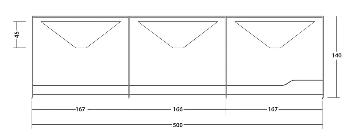 Outwell Wisconsin 6000mm Camping Windscreen - product floorplan infographic with dimensions
