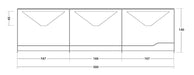 Outwell Wisconsin 6000mm Camping Windscreen - product floorplan infographic with dimensions