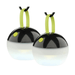 Power Cut Preparation Kit Bundle 2 – product image, showing two small black-and-white globe lights with fluorescent green hanging handles, against a plain white background
