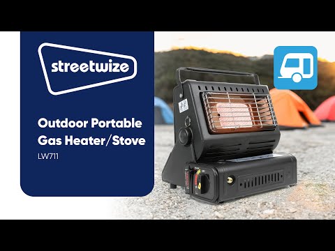 Leisurewize Portable Outdoor Butane Gas Heater 1.3kW - YouTube video