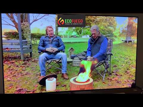 EcoFuego El Campo Fire Pit - Alan Titchmarsh video clip demonstrating Eco Fuego fire pit