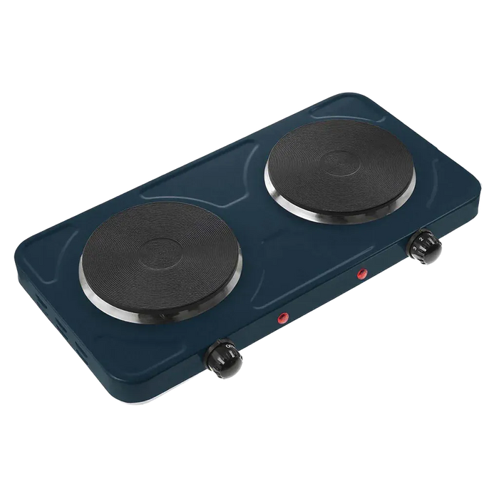 Quest Double hot plate with two burners on a white background 230V 1000w