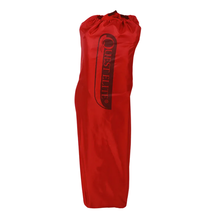 Quest Elite Bordeaux Pro Double Snug Padded Camping Chair – Red - product image, showing chair folded up inside bag