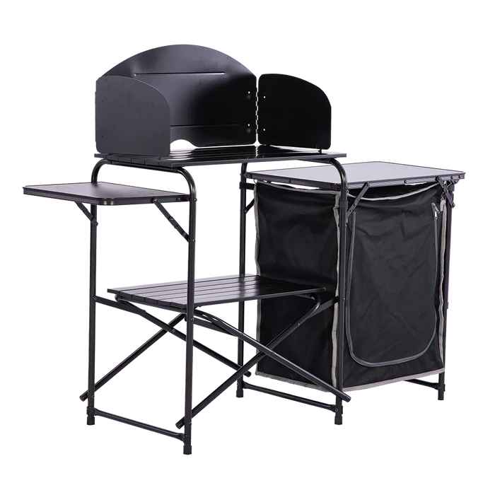 Quest Oregano Folding Camping Kitchen Stand with Storage – main product image